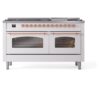 ILVE UP60FNMPWHP Nostalgie II 60" Dual Fuel Range, front view