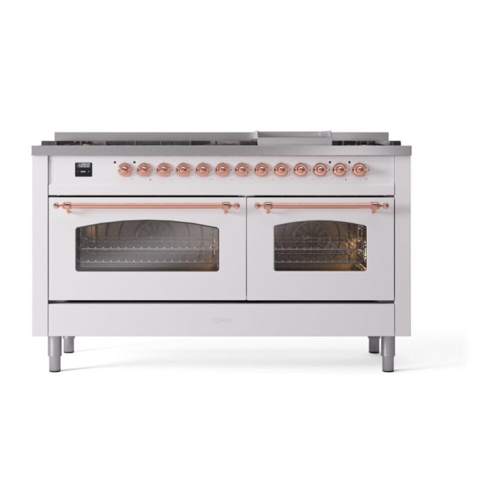 ILVE UP60FNMPWHP Nostalgie II 60" Dual Fuel Range, front view