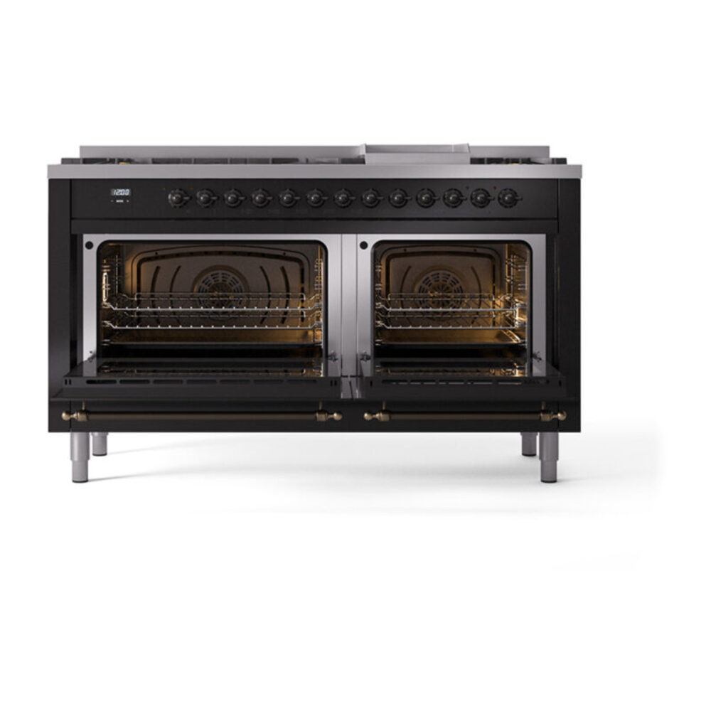 ILVE_UP60FQNMPBKB_Nostalgie_II_Dual_Fuel_Range_oven_door_opened