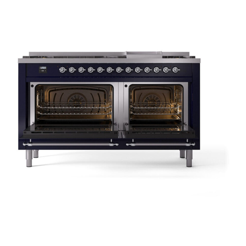 ILVE_UP60FQNMPMBCLP_Nostalgie_II_Dual_Fuel_Range_oven_door_opened