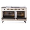ILVE UP60FSNMPAWBLP Nostalgie II 60" Dual Fuel Range, oven doors opened