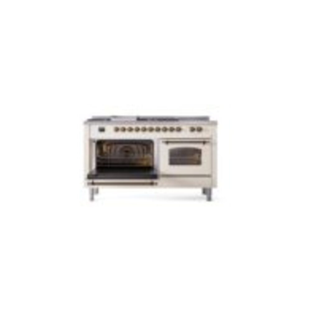 ILVE UP60FSNMPAWBLP Nostalgie II 60" Dual Fuel Range, main oven door opened
