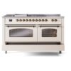 ILVE UP60FSNMPAWBLP Nostalgie II 60" Dual Fuel Range, drawer opened