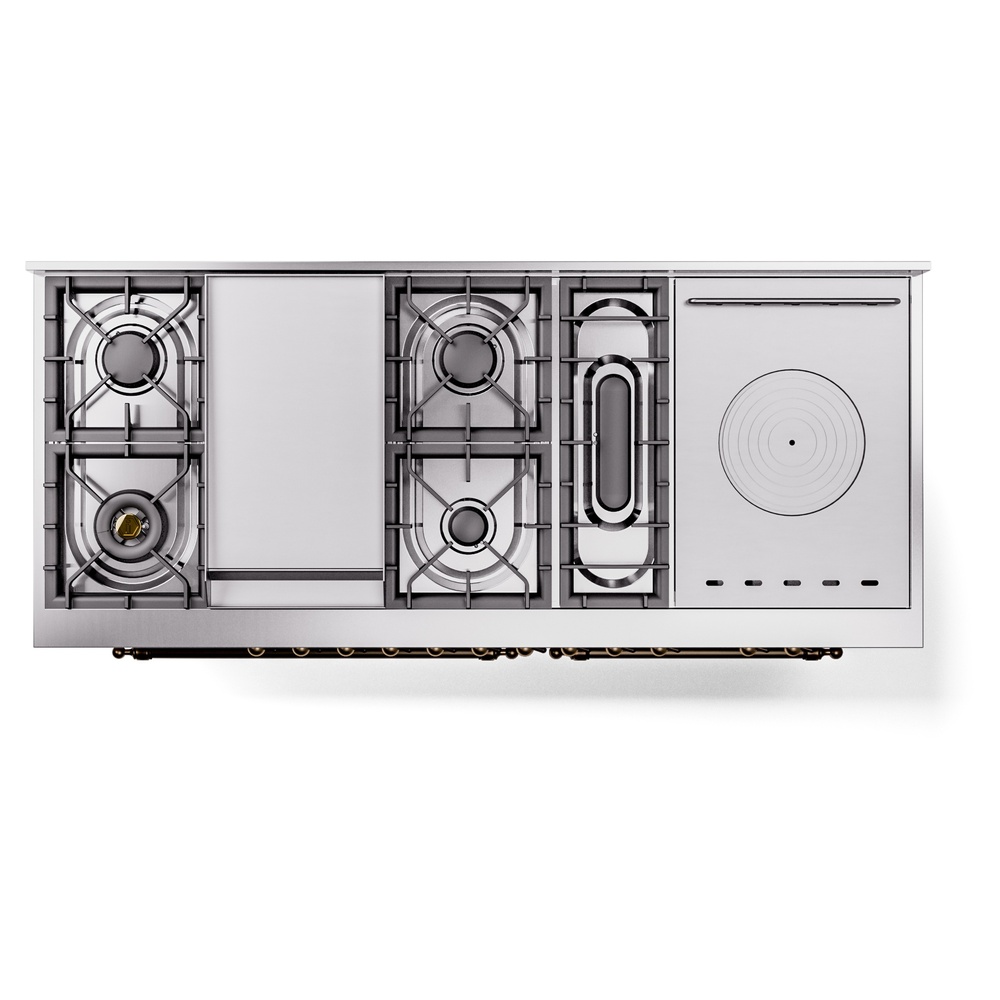 ILVE UP60FSNMPAWBLP Nostalgie II 60" Dual Fuel Range, top view