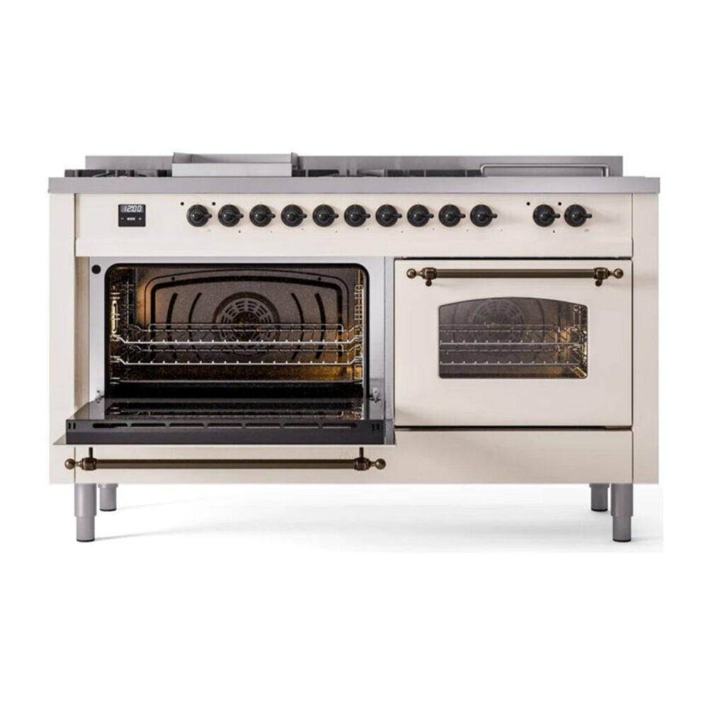 ILVE UP60F Nostalgie II 60 inch Dual Fuel Range with 5.8 cu. ft. Total Double Oven Capacity
