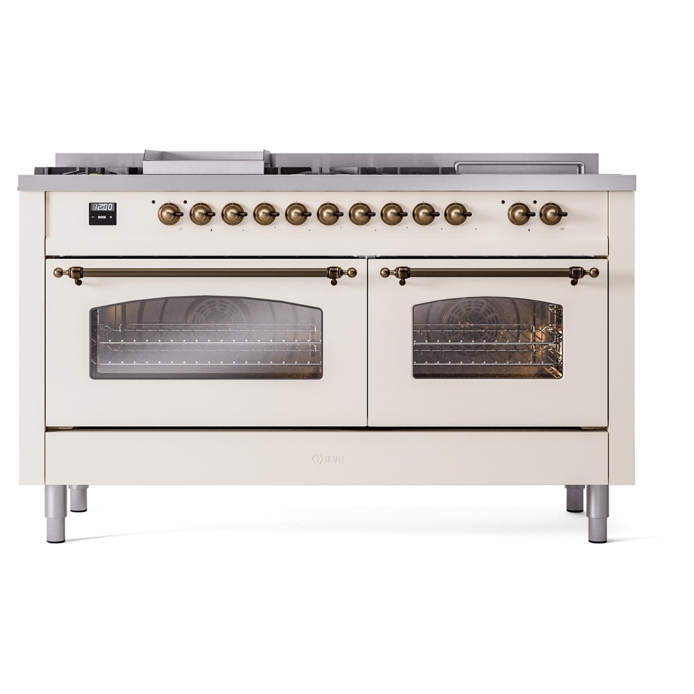 ILVE UP60FSNMPAWB Nostalgie II 60" Dual Fuel Range, front view