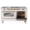 ILVE UP60FSNMPAWB Nostalgie II 60" Dual Fuel Range, side oven door opened