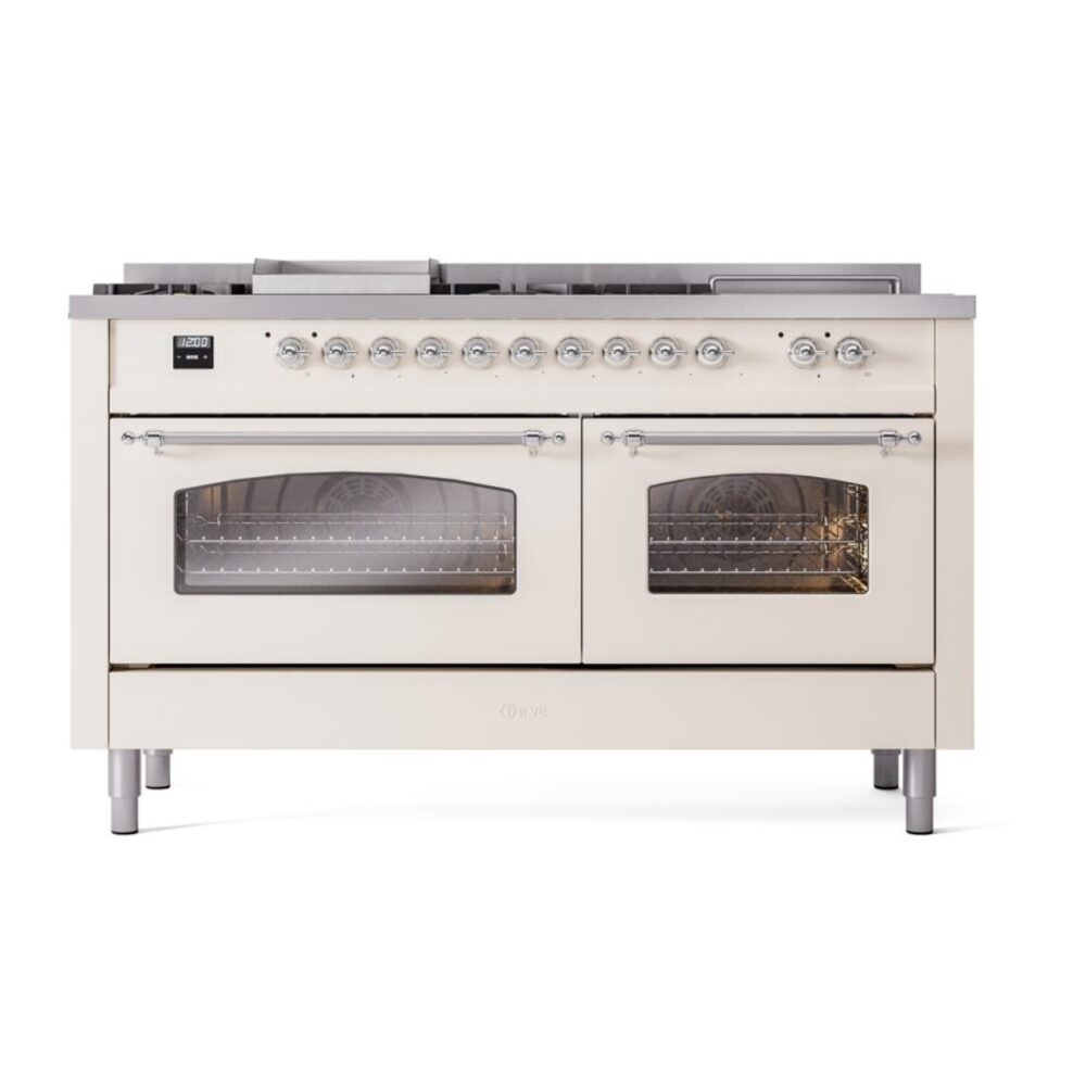 ILVE UP60FSNMPAWCLP Nostalgie II 60" Dual Fuel Range, front view
