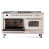 ILVE UP60FSNMPAWC Nostalgie II 60" Dual Fuel Range, main oven door opened