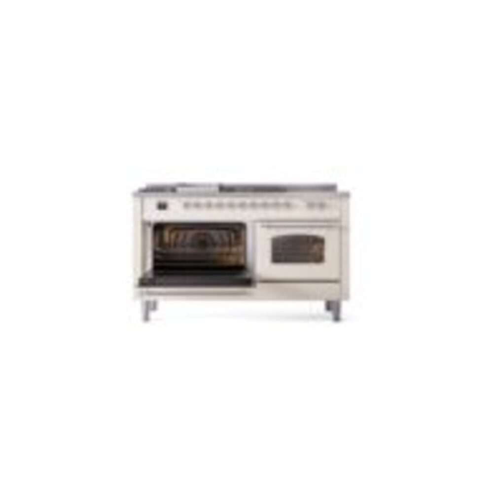 ILVE UP60FSNMPAWC Nostalgie II 60" Dual Fuel Range, main oven door opened