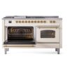 ILVE UP60FSNMPAWGLP Nostalgie II 60" Dual Fuel Range, main oven door opened