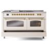 ILVE UP60FSNMPAWGLP Nostalgie II 60" Dual Fuel Range, drawer opened