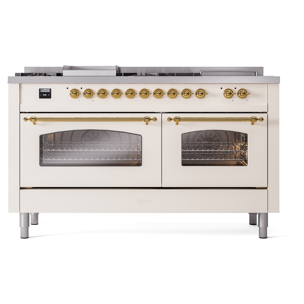 ILVE UP60FSNMPAWG Nostalgie II 60" Dual Fuel Range, front view