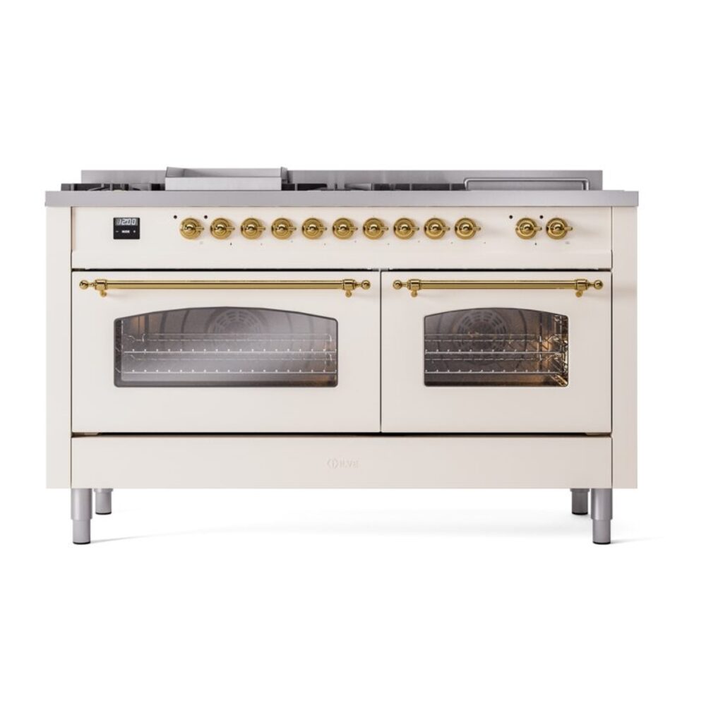 ILVE UP60FSNMPAWG Nostalgie II 60" Dual Fuel Range, front view
