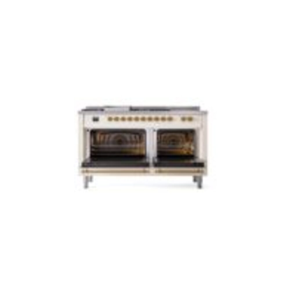 ILVE UP60FSNMPAWG Nostalgie II 60" Dual Fuel Range, oven doors opened