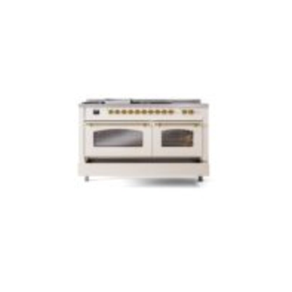 ILVE UP60FSNMPAWG Nostalgie II 60" Dual Fuel Range, drawer opened