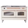 ILVE UP60FSNMPAWPLP Nostalgie II 60" Dual Fuel Range, front view