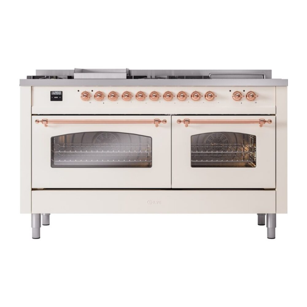 ILVE UP60FSNMPAWP Nostalgie II 60" Dual Fuel Range, front view