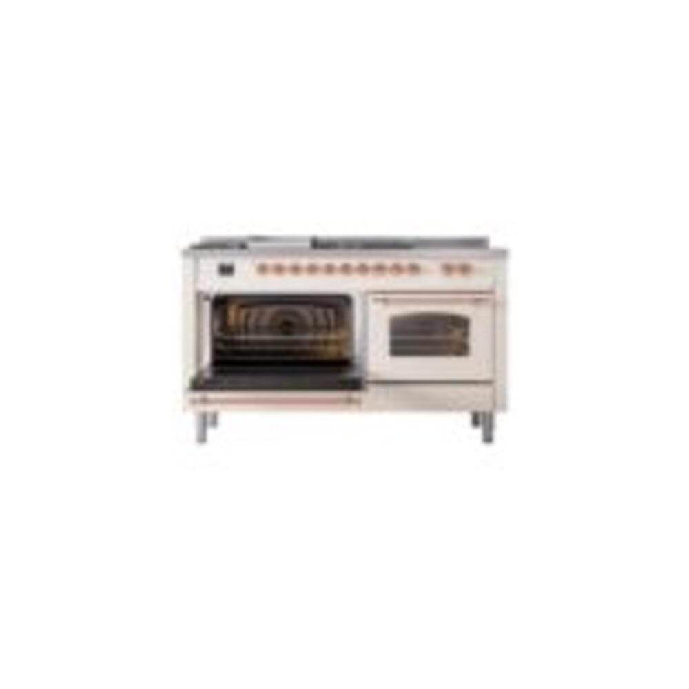 ILVE UP60FSNMPAWP Nostalgie II 60" Dual Fuel Range, main oven door opened