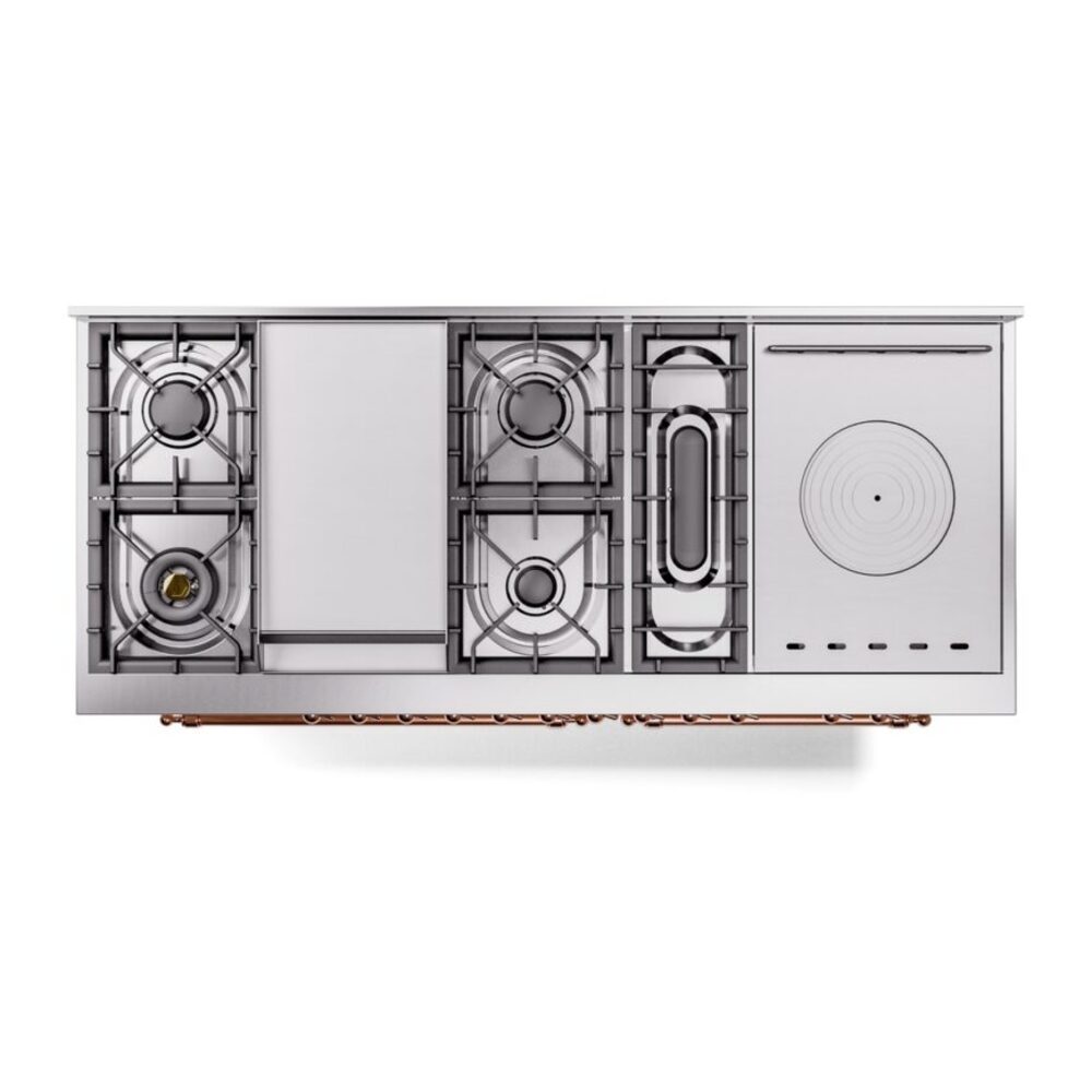 ILVE UP60FSNMPAWP Nostalgie II 60" Dual Fuel Range, top view
