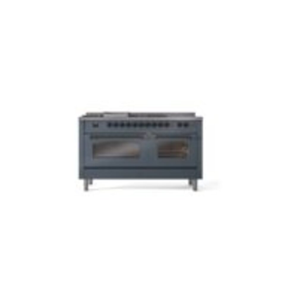 ILVE UP60FSNMPBGBLP Nostalgie II 60" Dual Fuel Range, front view