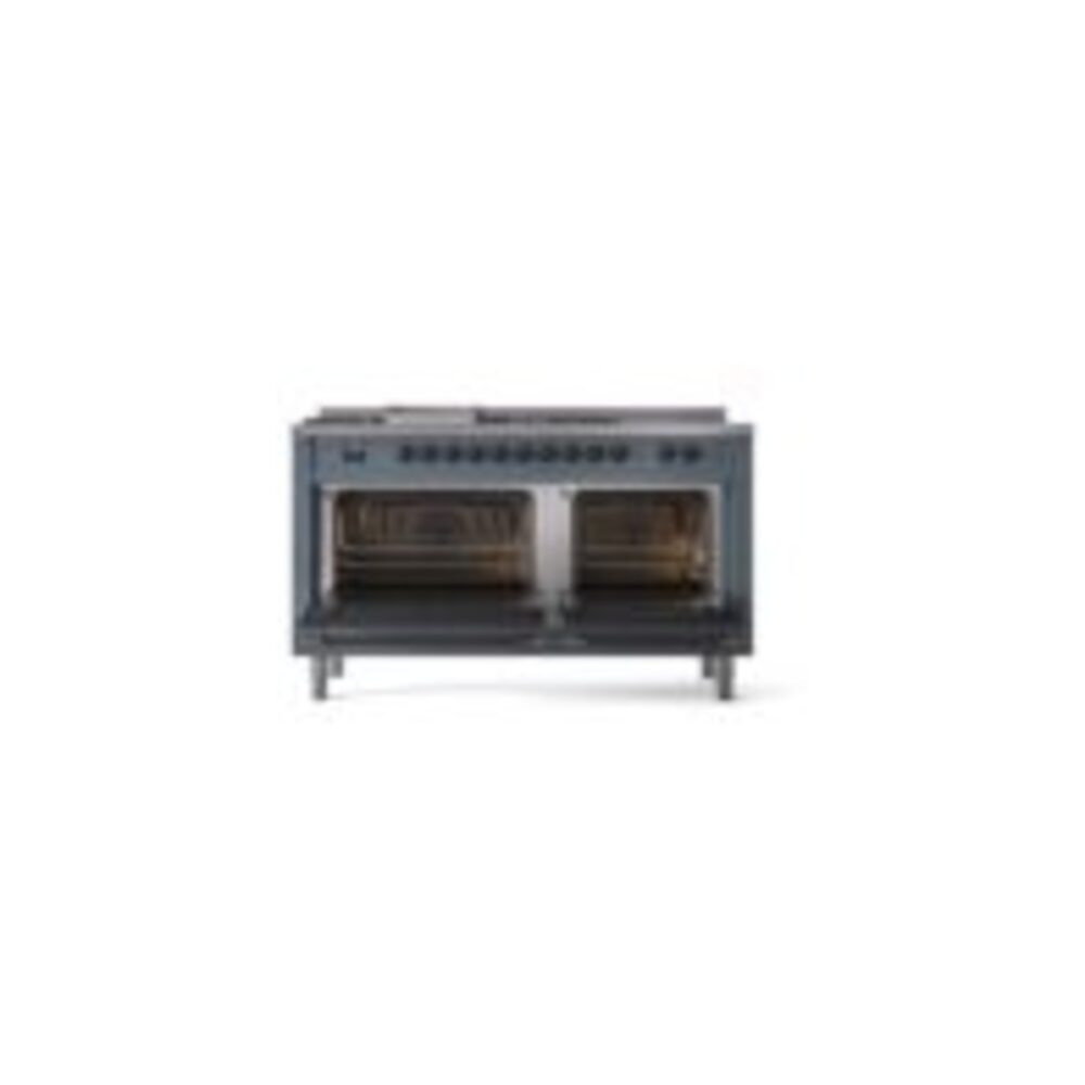 ILVE UP60FSNMPBGBLP Nostalgie II 60" Dual Fuel Range, oven doors opened
