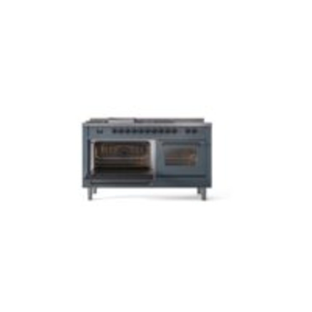 ILVE UP60FSNMPBGBLP Nostalgie II 60" Dual Fuel Range, main oven door opened
