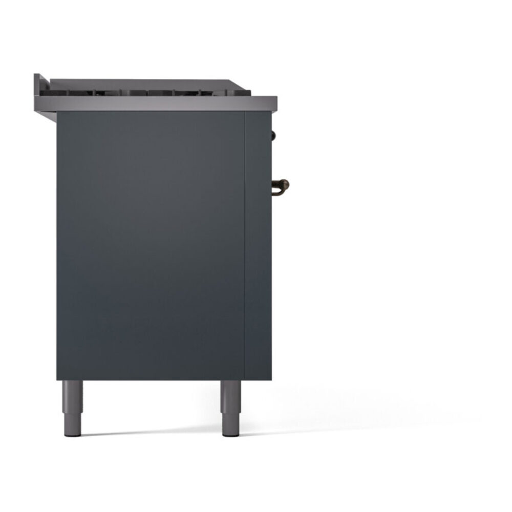 ILVE UP60FSNMPBGBLP Nostalgie II 60" Dual Fuel Range, left side view