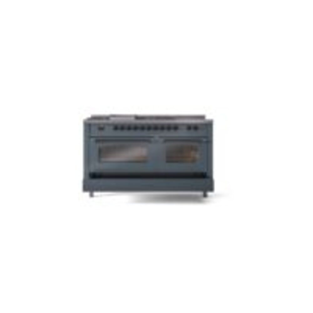 ILVE UP60FSNMPBGB Nostalgie II 60" Dual Fuel Range, drawer opened