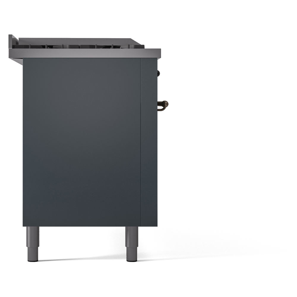 ILVE UP60FSNMPBGB Nostalgie II 60" Dual Fuel Range, left side view
