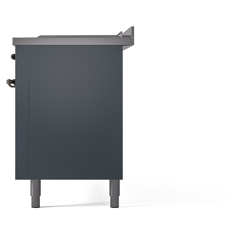 ILVE UP60FSNMPBGB Nostalgie II 60" Dual Fuel Range, right side view