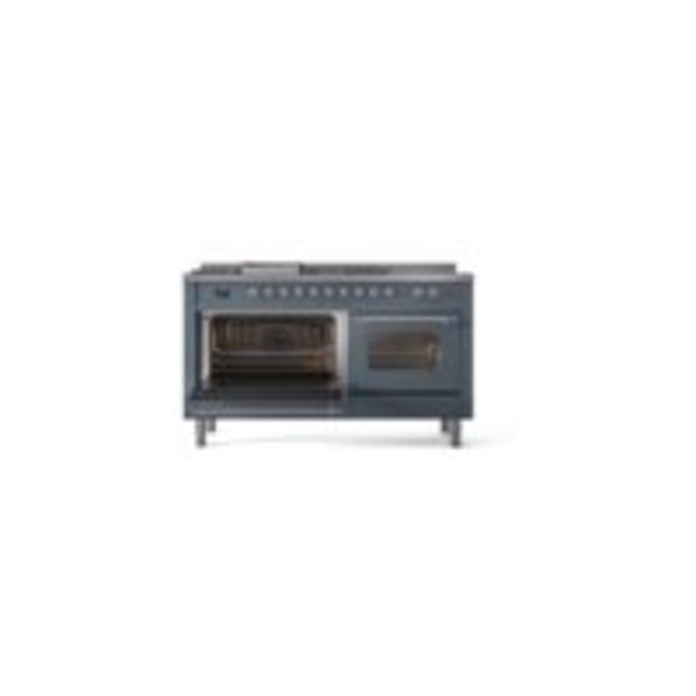 ILVE UP60FSNMPBGCLP Nostalgie II 60" Dual Fuel Range, main oven door opened