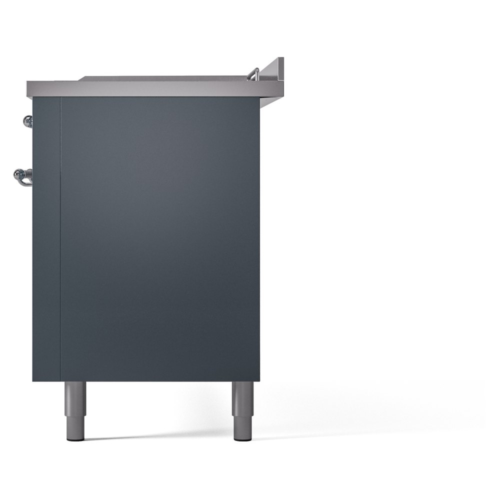 ILVE UP60FSNMPBGCLP Nostalgie II 60" Dual Fuel Range, right side view