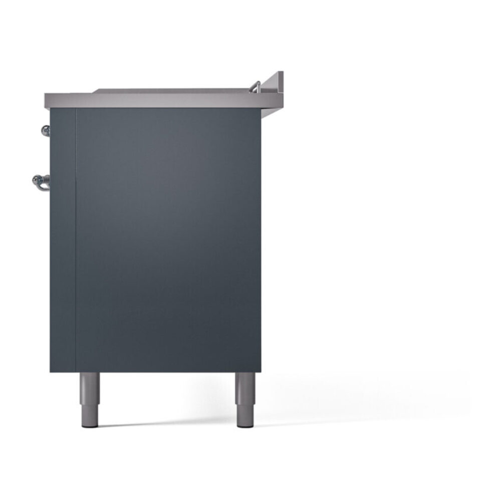 ILVE UP60FSNMPBGCLP Nostalgie II 60" Dual Fuel Range, right side view