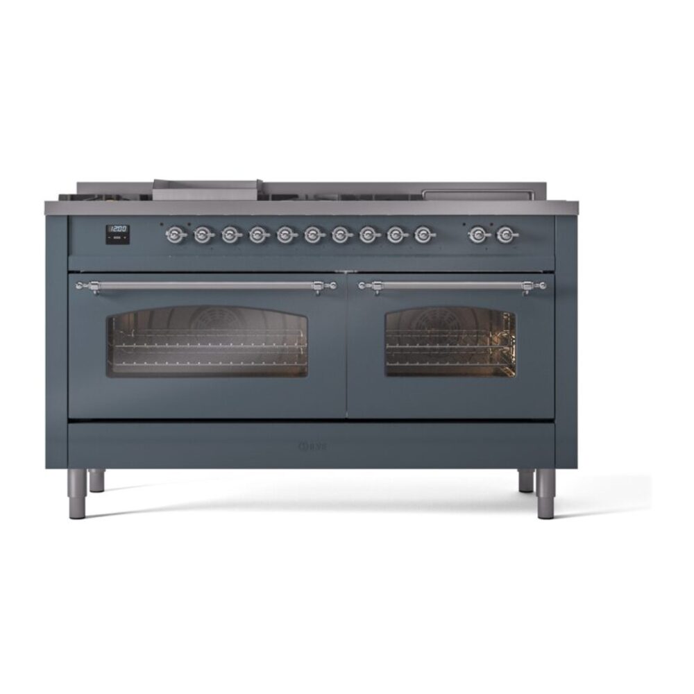 ILVE UP60FSNMPBGCLP Nostalgie II 60" Dual Fuel Range, front view