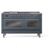 ILVE UP60FSNMPBGC Nostalgie II 60" Dual Fuel Range, front view