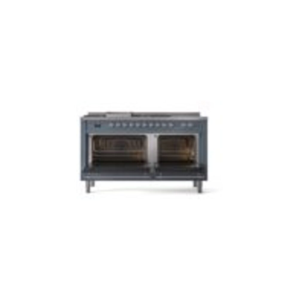 ILVE UP60FSNMPBGC Nostalgie II 60" Dual Fuel Range, oven doors opened