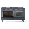 ILVE UP60FSNMPBGC Nostalgie II 60" Dual Fuel Range, main oven door opened