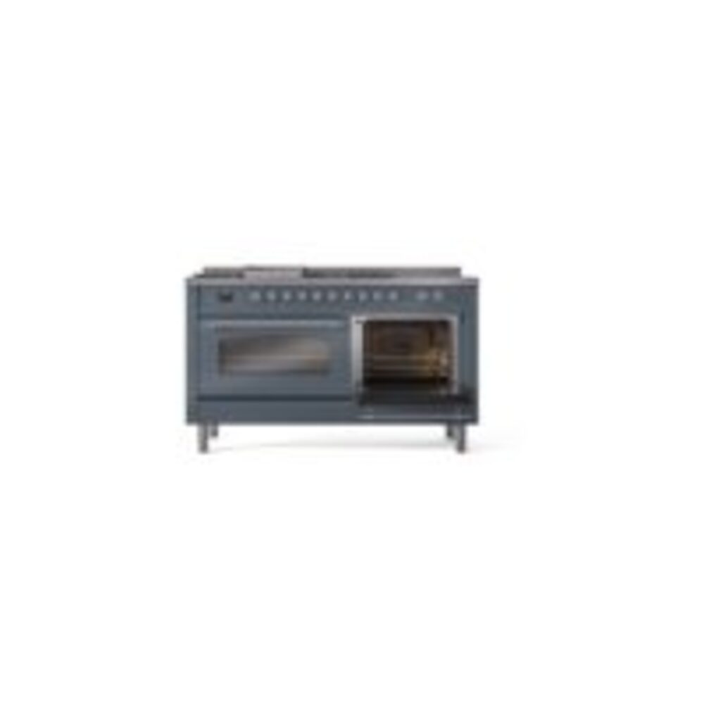 ILVE UP60FSNMPBGC Nostalgie II 60" Dual Fuel Range, side oven door opened