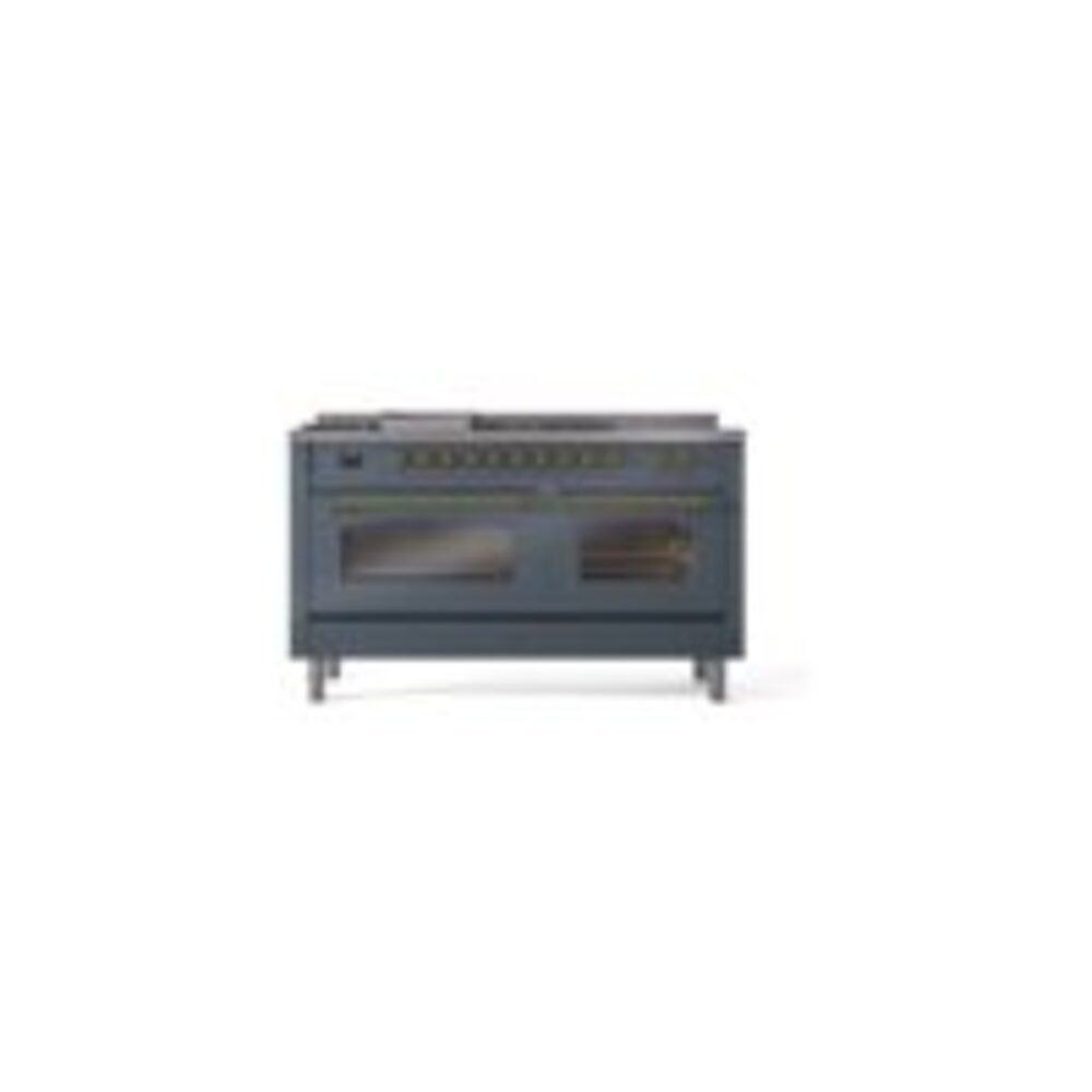 ILVE UP60FSNMPBGGLP Nostalgie II 60" Dual Fuel Range, front view