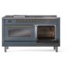 ILVE UP60FSNMPBGGLP Nostalgie II 60" Dual Fuel Range, side oven door opened