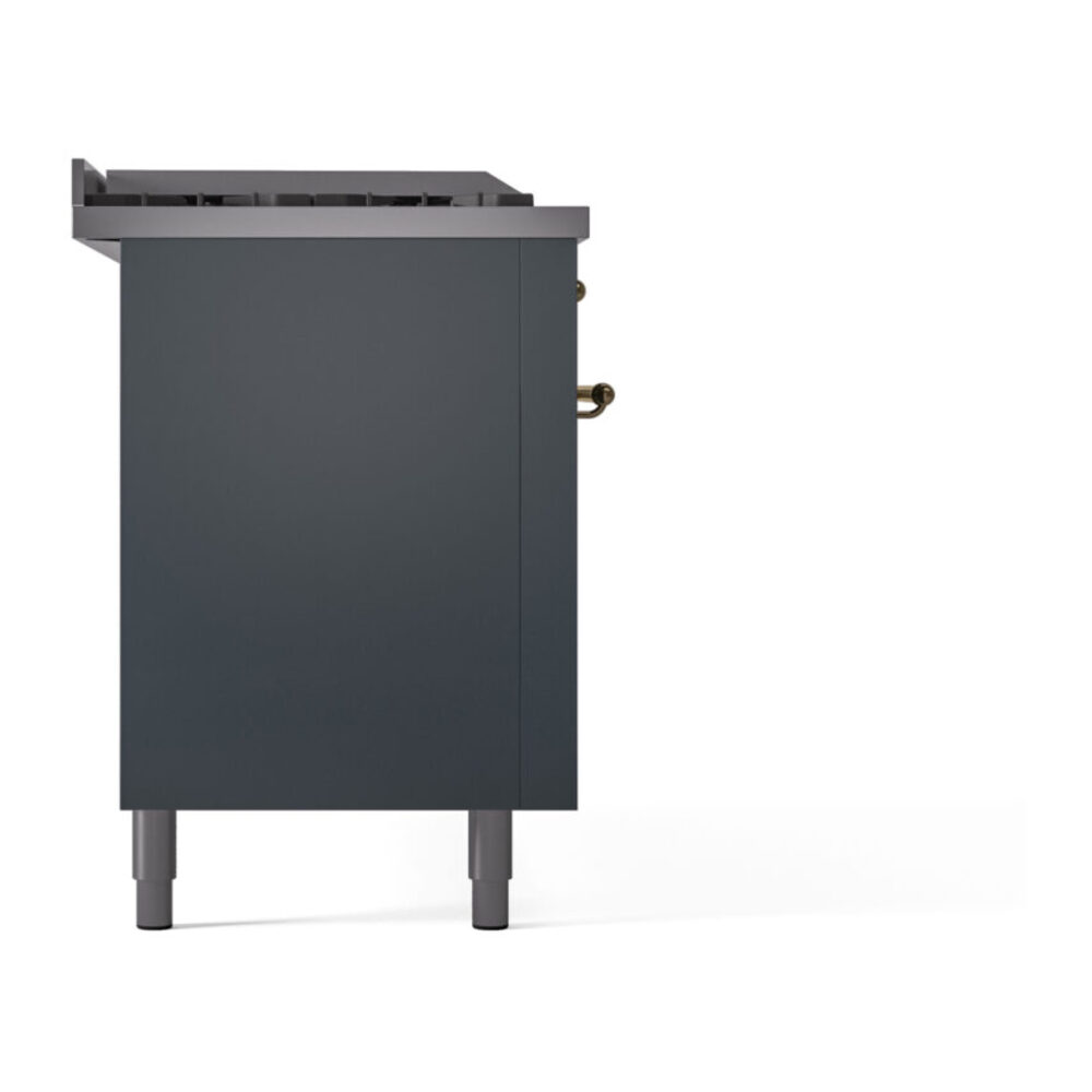 ILVE UP60FSNMPBGGLP Nostalgie II 60" Dual Fuel Range, left side view