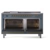ILVE UP60FSNMPBGG Nostalgie II 60" Dual Fuel Range, oven doors opened