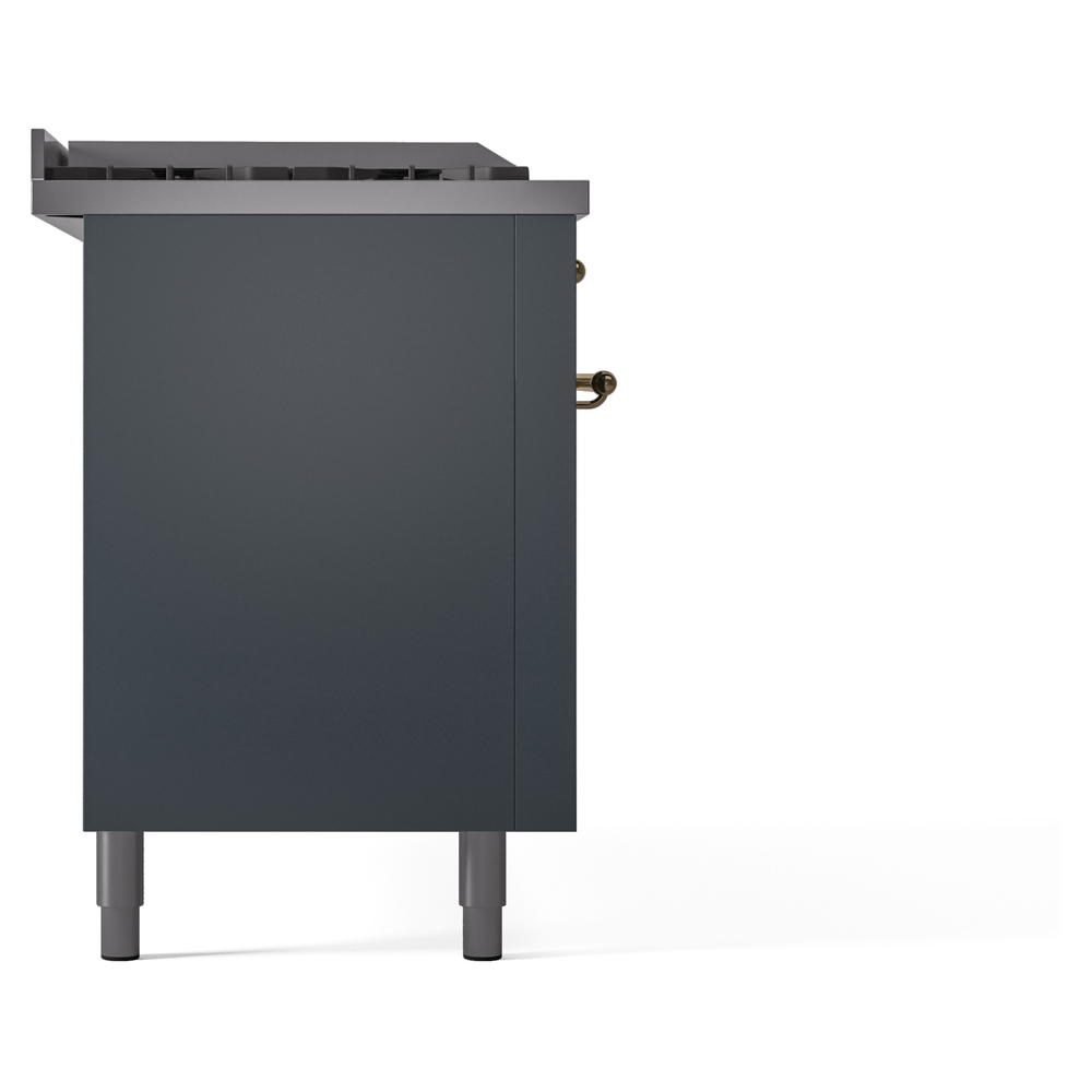 ILVE UP60FSNMPBGG Nostalgie II 60" Dual Fuel Range, left side view
