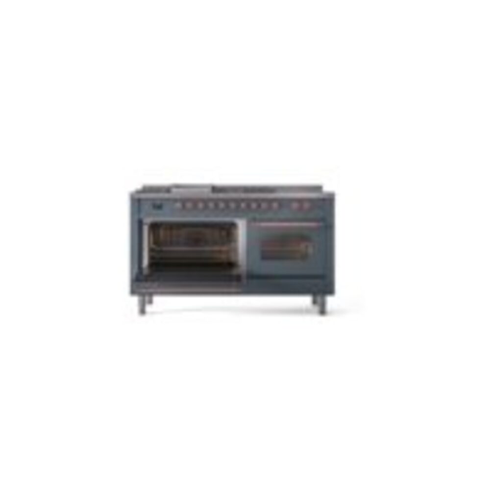 ILVE UP60FSNMPBGPLP Nostalgie II 60" Dual Fuel Range, main oven door opened