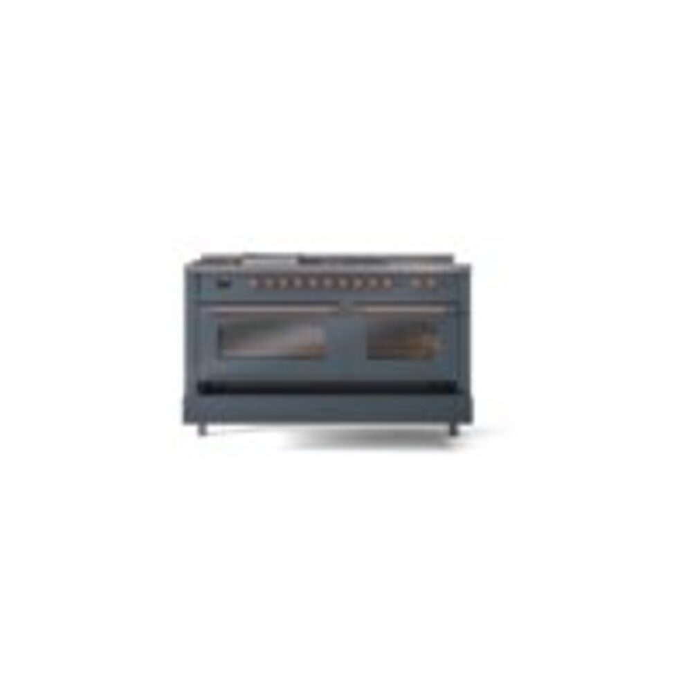 ILVE UP60FSNMPBGPLP Nostalgie II 60" Dual Fuel Range, drawer opened