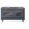 ILVE UP60FSNMPBGP Nostalgie II 60" Dual Fuel Range, front view