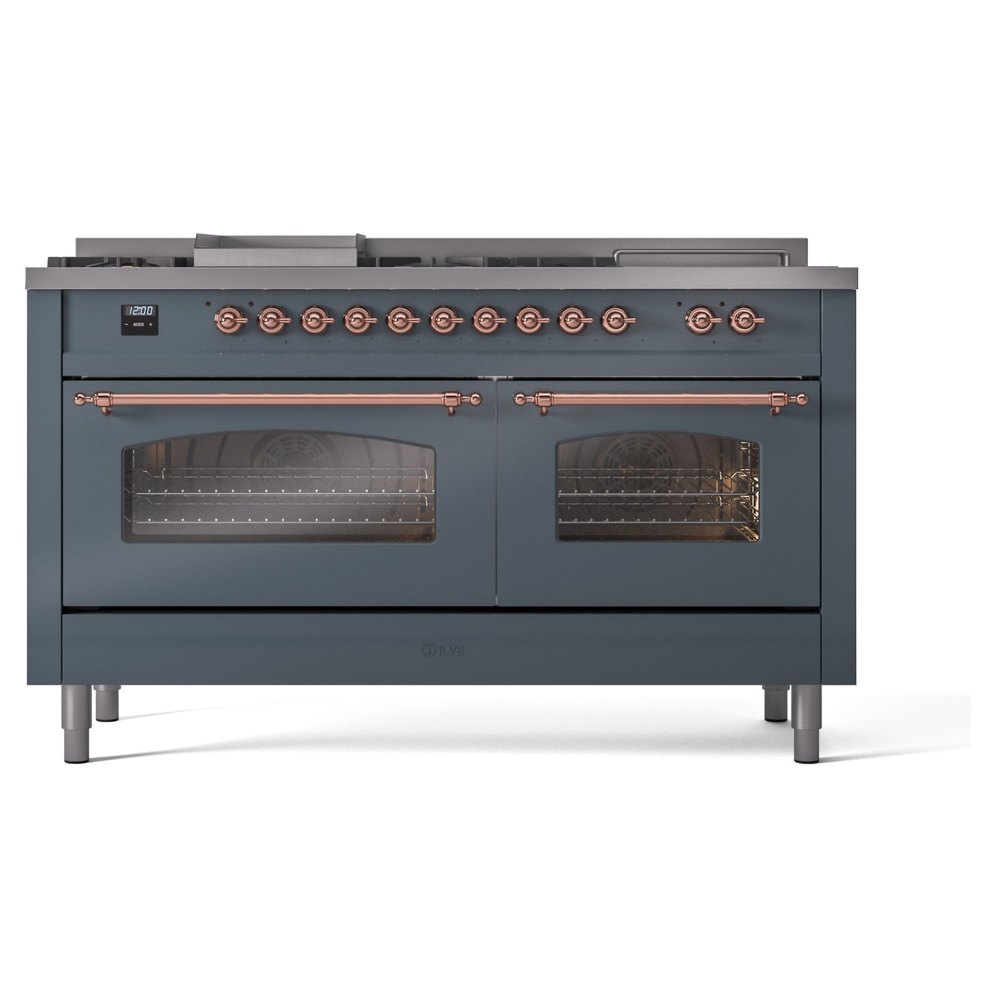 ILVE UP60FSNMPBGP Nostalgie II 60" Dual Fuel Range, front view
