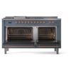 ILVE UP60FSNMPBGP Nostalgie II 60" Dual Fuel Range, oven doors opened