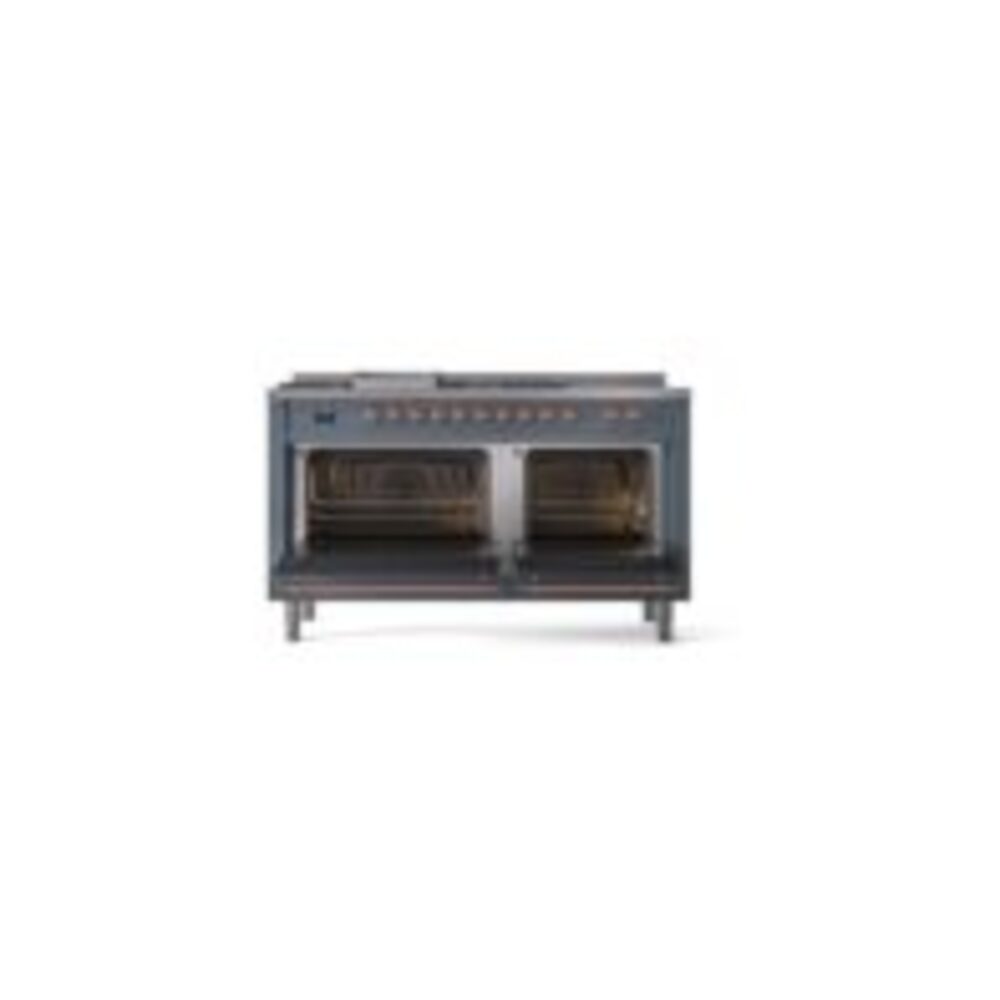 ILVE UP60FSNMPBGP Nostalgie II 60" Dual Fuel Range, oven doors opened